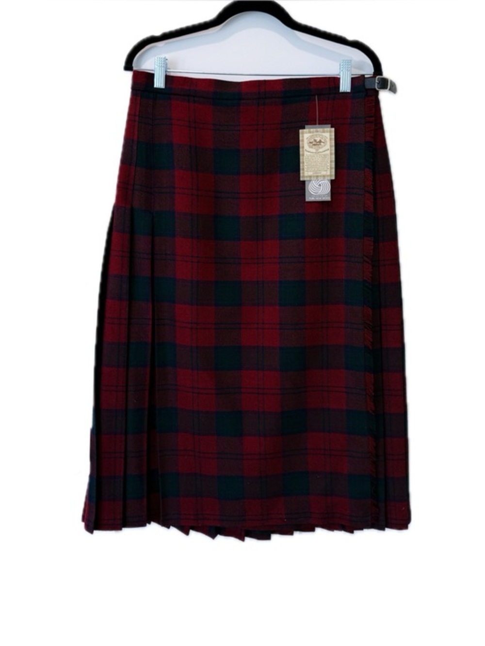 Vintage Edinburgh Woolen Mill Tartan Plaid Skirt in Red